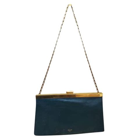 celine mini clasp bag in lizard|Clasp lizard mini bag Celine Green in Lizard .